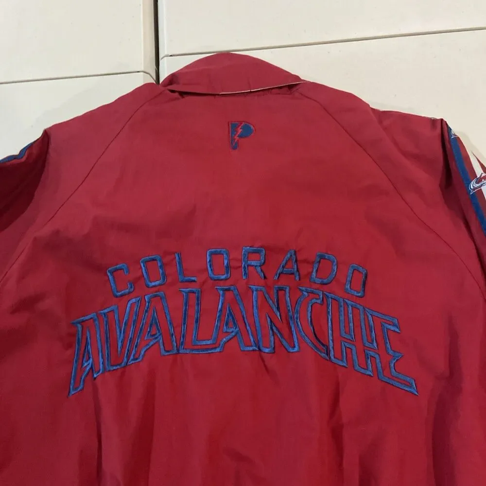 Vintage Windbreaker Jacket Colorado Avalanche Pro Player XL NHL